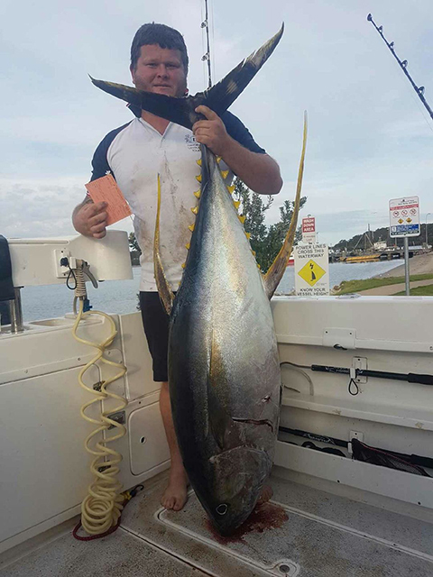 ANGLER: Matt Russell  SPECIES: Yellowfin Tuna  WEIGHT: 63.8kg LURE: JB Dingo.